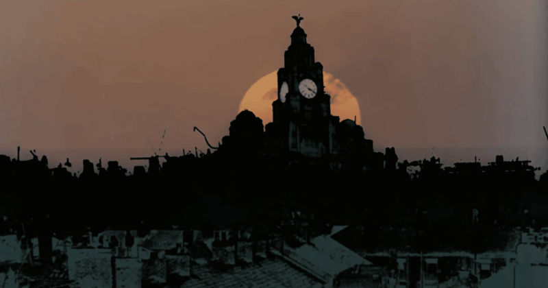 Big Ben Beatle's When I'm 64 image showing Big Ben with the moon behind it.