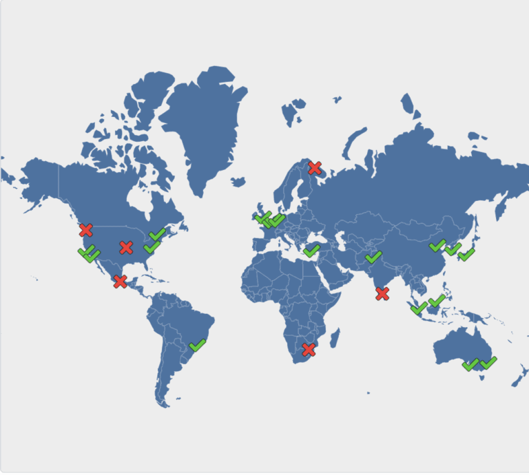 DNS 2 DNS Propagation map, more areas shown lacking coverage then before