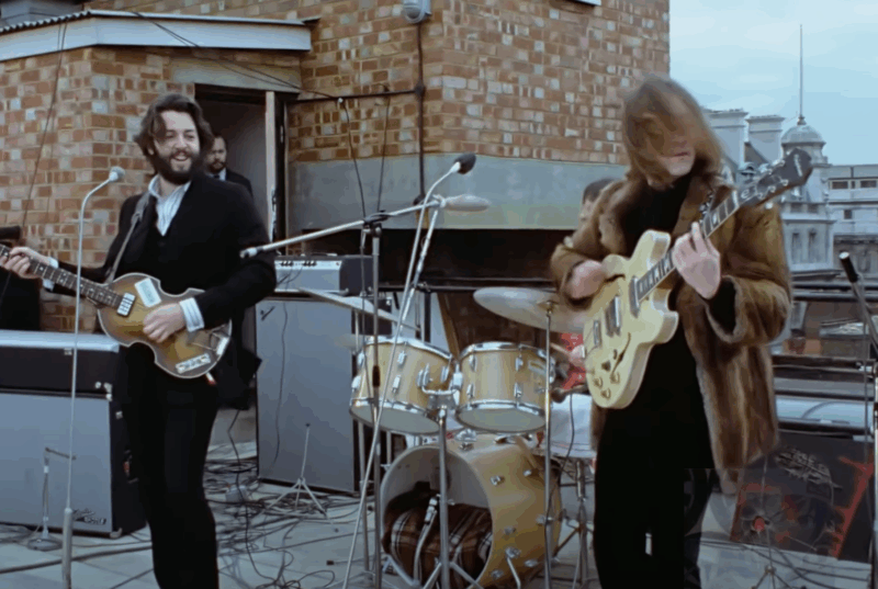 Beatles Performing Get Back on Rooftop