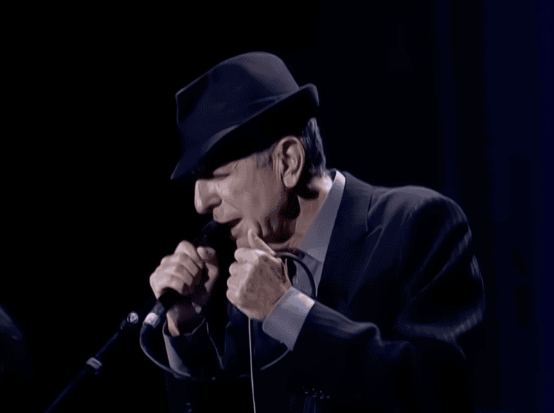 Leonard Cohen singing