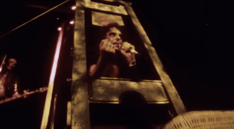 Alice Cooper performing 1973