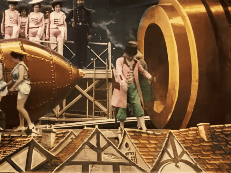 Rocket being set up to launch
